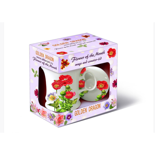 custom rectangular corrugated paper package box for mug